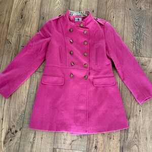 Papo D'Anjo (Oscar de la Renta) Girls Pink Military Style wool Jacket Size 16